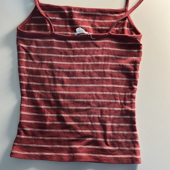 GARAGE red and white striped tank top size xs - Picture 2 of 2